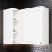 Armario Aereo Canto Reto 1P MDF 94x54 cm Americana C359 Branco Henn