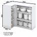 Armario Aereo Canto Reto 1P MDF 94x54 cm Americana C359 Branco Henn