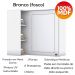Armario Aereo Canto Reto 1P MDF 94x54 cm Americana C359 Branco Henn