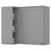 Armario Aereo Canto Reto 1P MDF 94x54 cm Americana C359 Cinza Henn