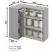 Armario Aereo Canto Reto 1P MDF 94x54 cm Americana C359 Cinza Henn