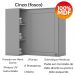 Armario Aereo Canto Reto 1P MDF 94x54 cm Americana C359 Cinza Henn