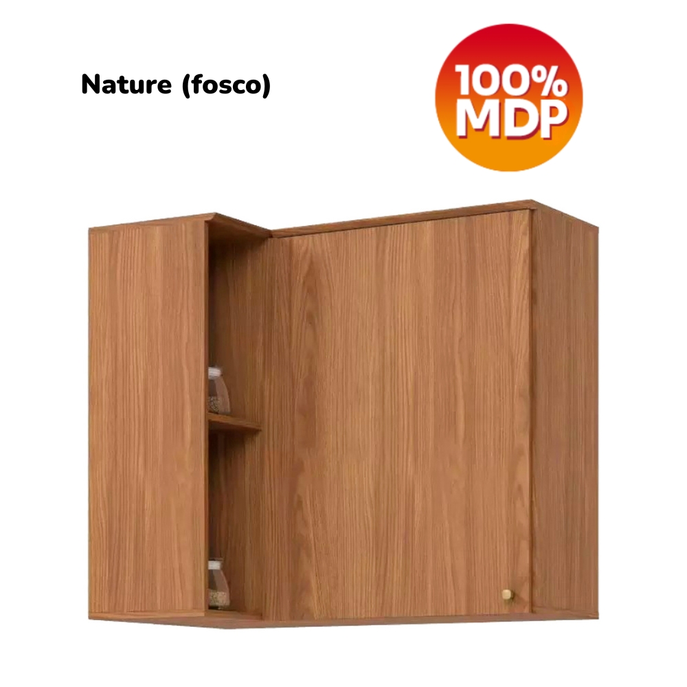 Armario Aereo Canto Reto 1P Requinte C634 Nature Henn