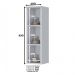 Armario Aereo Com Nicho MDF 20 cm Americana C360 Branco Henn