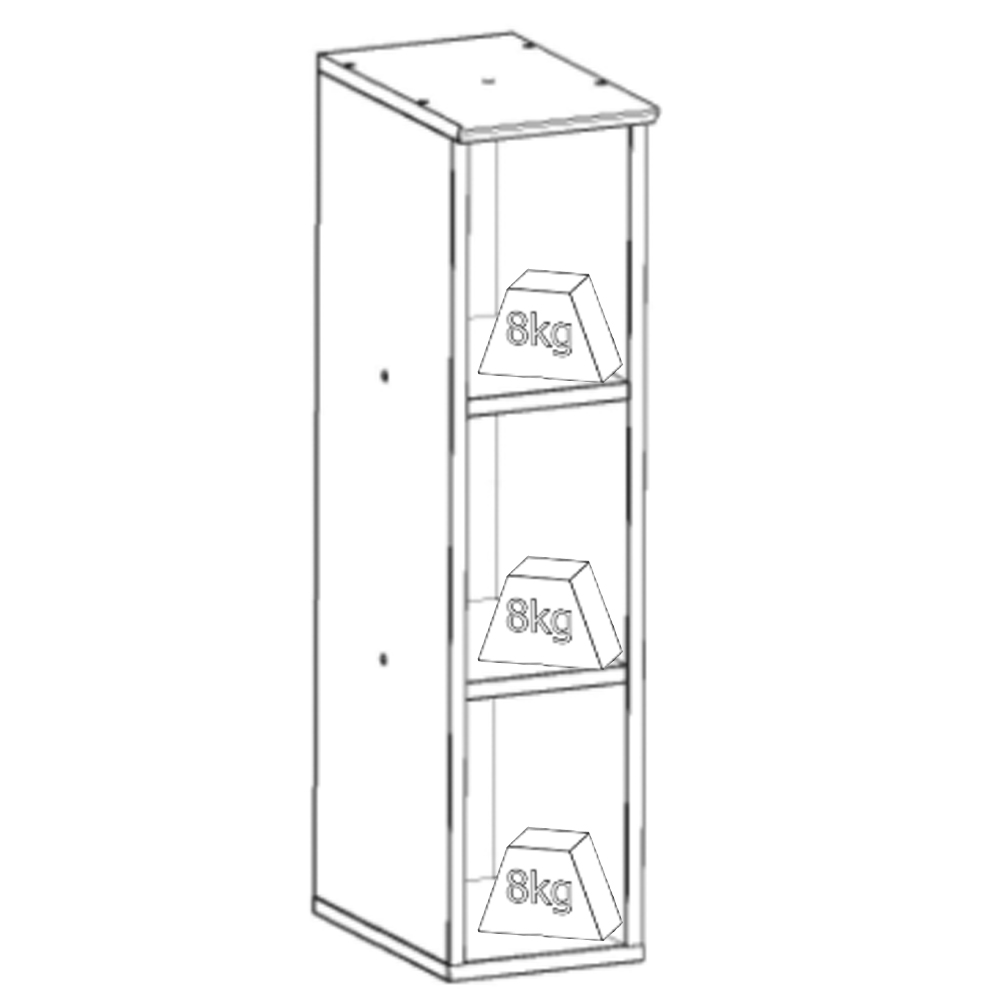 Armario Aereo Com Nicho MDF 20 cm Americana C360 Branco Henn