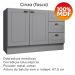 Armario Aereo E Balcao 120 cm CE169 Americana Cinza Calcare Henn