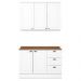 Armario Aereo E Balcao 120cm CE169 Americana Branco Nature Henn