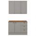 Armario Aereo E Balcao 120cm CE169 Americana Cinza Nature Henn