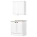 Armario Aereo E Balcao 80 cm Americana Branco Calcare Henn
