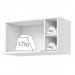 Armario Aereo Para Microondas MDF 80 cm Americana C557 Branco Henn