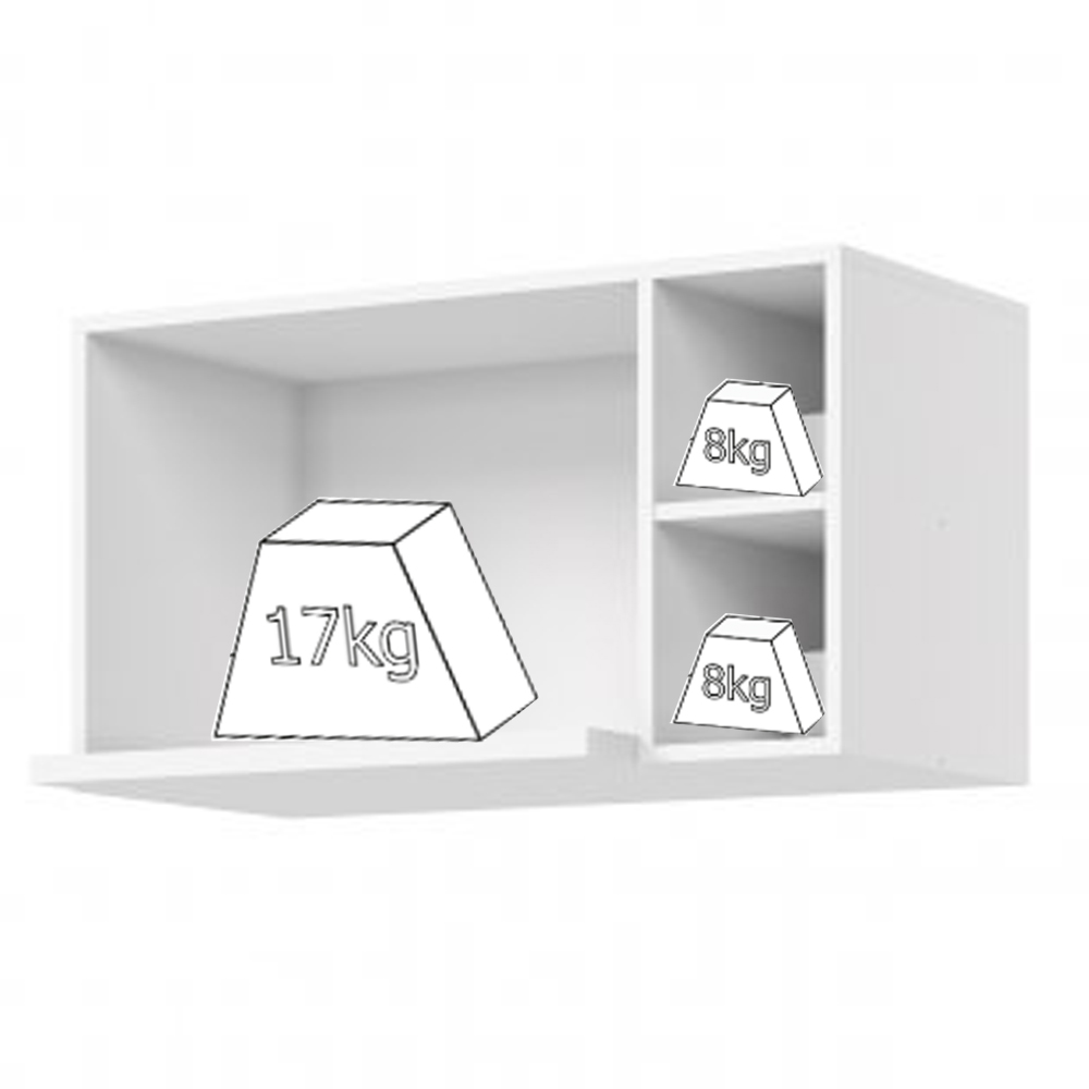 Armario Aereo Para Microondas MDF 80 cm Americana C557 Branco Henn