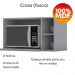 Armario Aereo Para Microondas MDF 80 cm Americana C557 Cinza Henn
