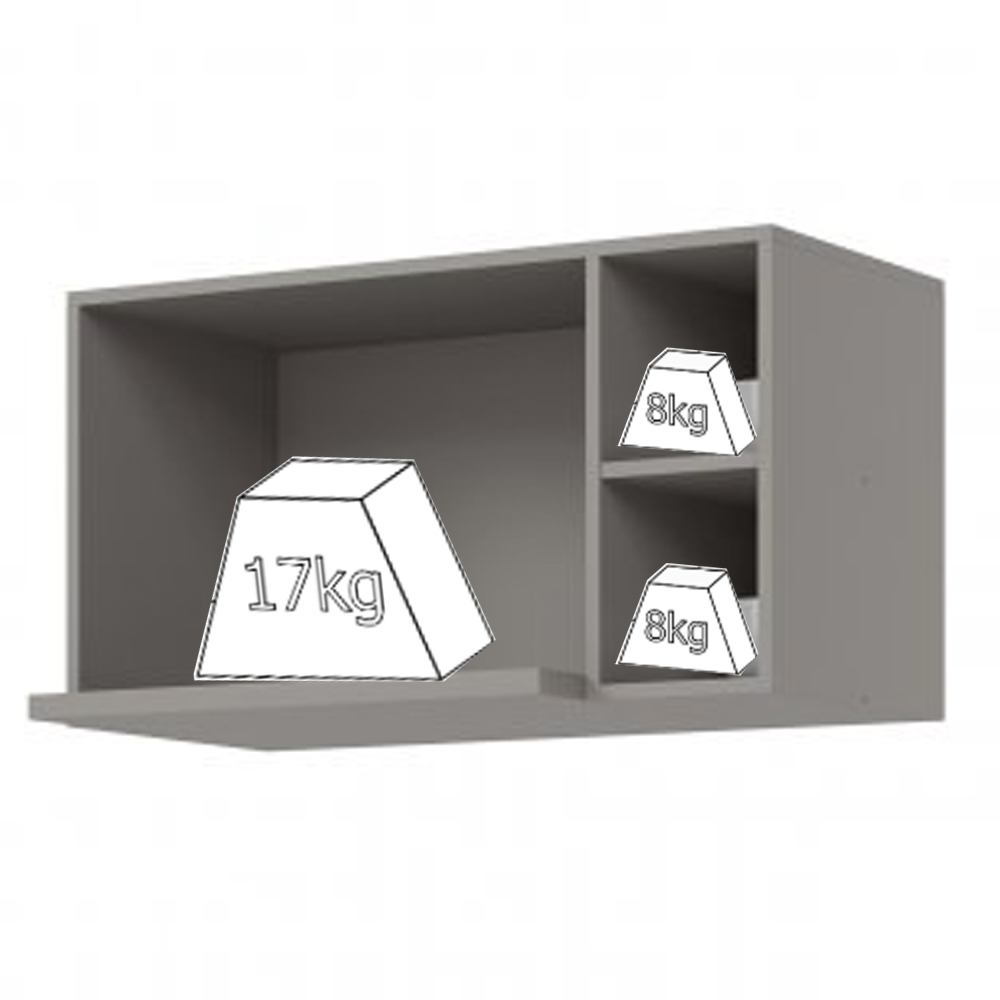 Armario Aereo Para Microondas MDF 80 cm Americana C557 Cinza Henn