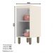 Balcão 1 Porta 35cm Connect Off White - Móveis Henn