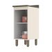 Balcão 1 Porta 35cm Off White/Duna com Tampo Connect - Móveis Henn