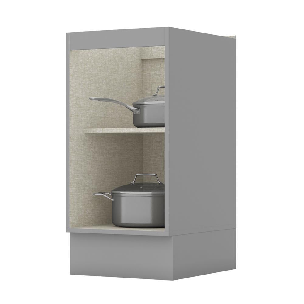 Balcão 1 Porta 40cm Americana Cinza - Móveis Henn