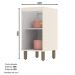 Balcão 1 Porta 40cm Connect Off White - Móveis Henn