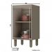 Balcão 1 Porta 40cm Duna/Cristal com Tampo Connect - Móveis Henn