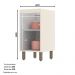 Balcão 1 Porta 40cm Off White/Duna com Tampo Connect - Móveis Henn