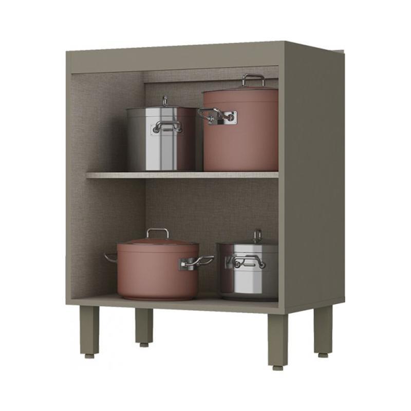 Balcão 2 Portas 60cm sem Tampo Connect Duna/Cristal - Móveis Henn
