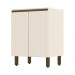 Balcão 2 Portas 60cm sem Tampo Connect Off White - Móveis Henn