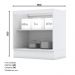 Balcão 2 Portas 80cm Americana Branco com Tampo Cooktop Nature - Móveis Henn