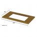 Balcão 2 Portas 80cm Americana Branco com Tampo Cooktop Nature - Móveis Henn