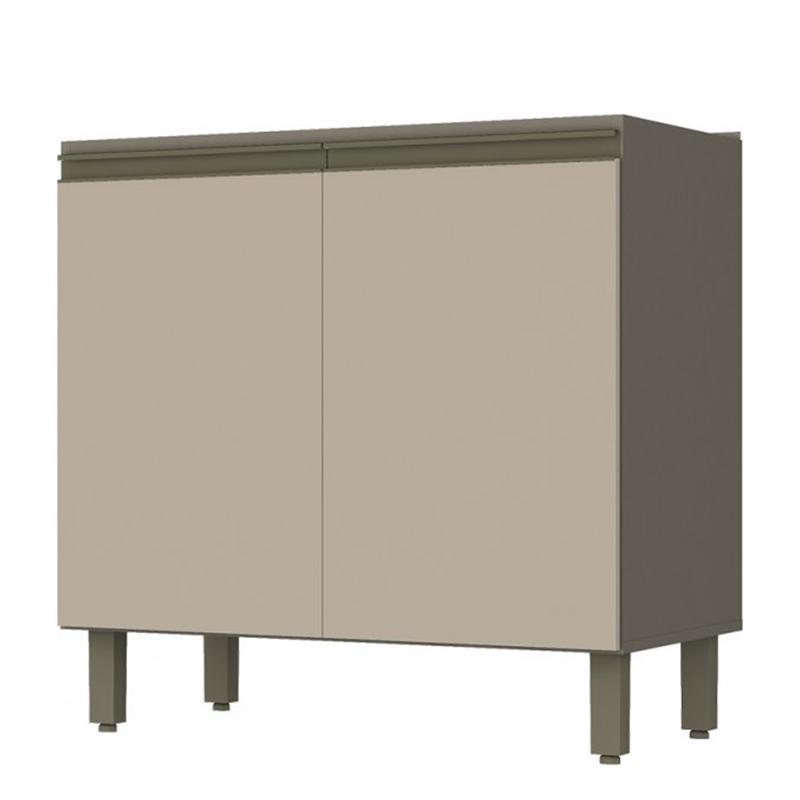 Balcão 2 Portas 80cm Duna/Cristal com Tampo Connect - Móveis Henn