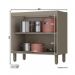 Balcão 2 Portas 80cm Duna/Cristal com Tampo Connect - Móveis Henn