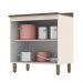 Balcão 2 Portas 80cm Off White/Duna com Tampo Connect - Móveis Henn