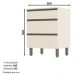 Balcão 3 Gavetas 60cm Off White/Duna com Tampo Connect - Móveis Henn
