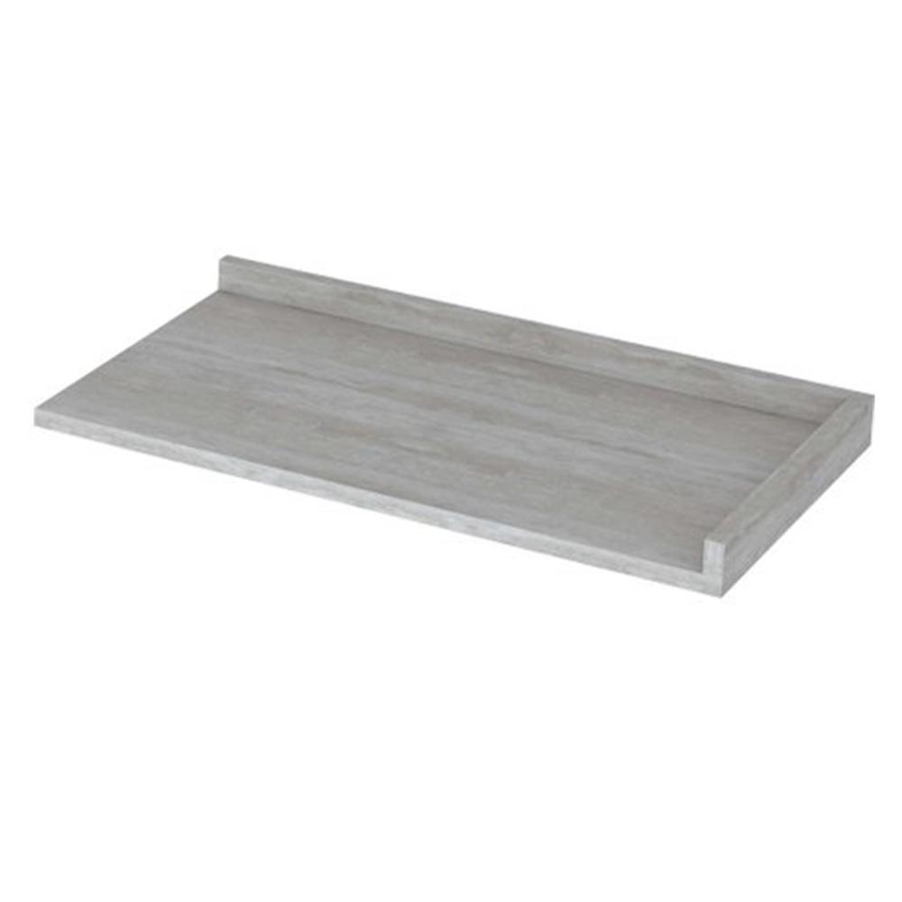 Balcão Canto Reto 1 Porta Americana Branco com Tampo Calcare - Móveis Henn