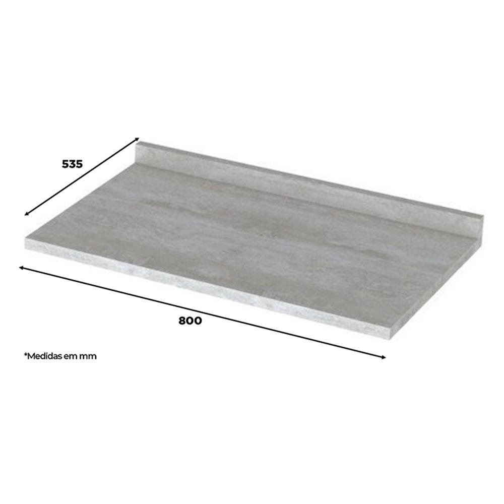 Balcão Forno de Embutir 80cm Americana Branco com Tampo Calcare - Móveis Henn