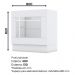 Balcão Forno de Embutir 80cm Americana Branco com Tampo Nature - Móveis Henn