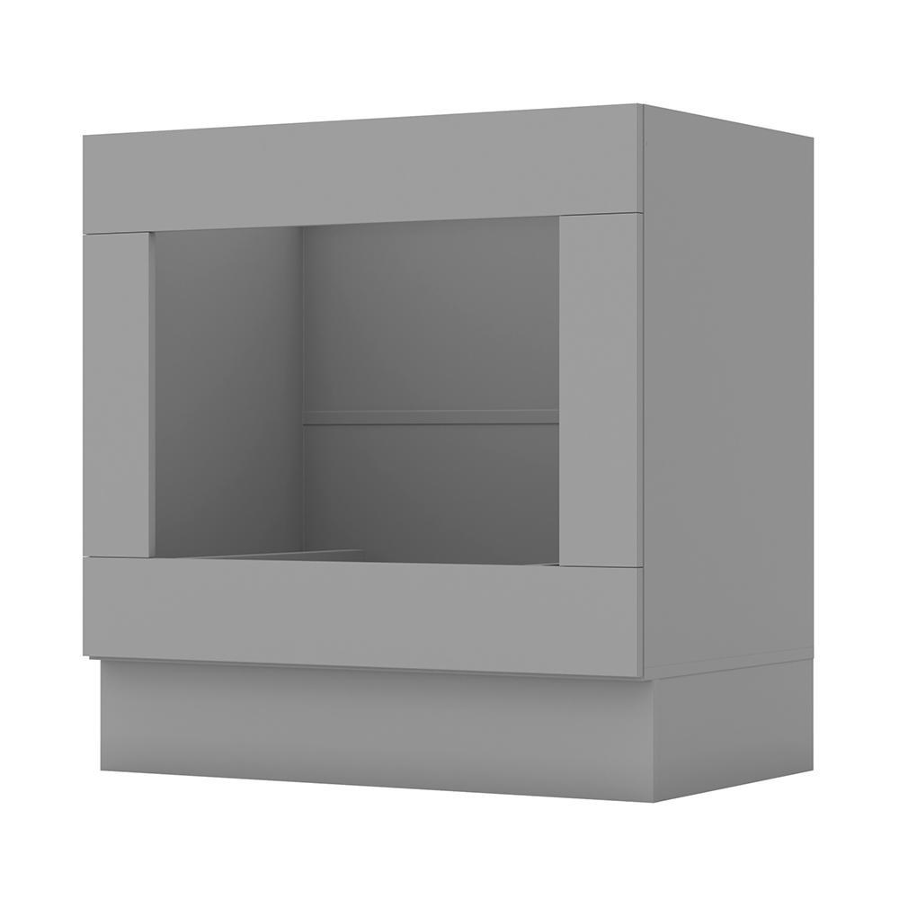 Balcão Forno de Embutir 80cm Americana Cinza - Móveis Henn