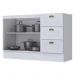 Balcão Pia 2 Portas e 3 Gavetas 120cm Americana Branco - Móveis Henn