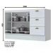 Balcão Pia 2 Portas e 3 Gavetas 120cm Americana Branco - Móveis Henn