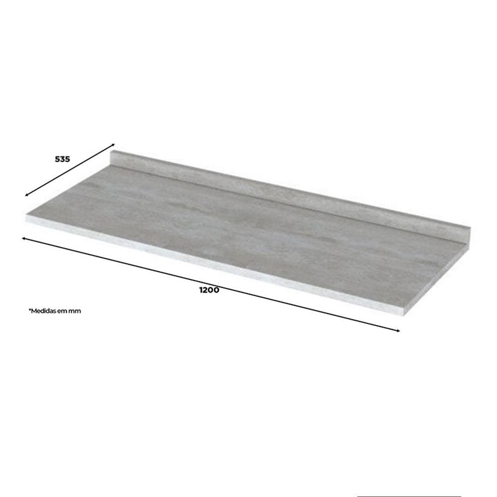 Balcão Pia 2 Portas e 3 Gavetas 120cm Americana Branco com Tampo Calcare - Móveis Henn