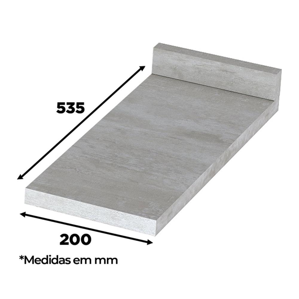 Balcão Porta Toalha Americana Branco com Tampo Calcare - Móveis Henn