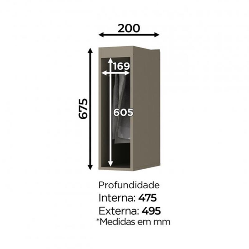 Balcão Porta Toalha com Tampo Connect Duna/Cristal - Móveis Henn
