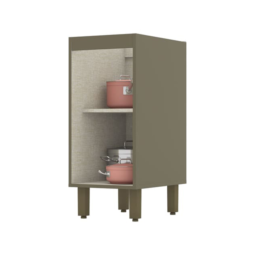 Balcão de Cozinha Évelin 1 Porta Duna e Cristal 35 cm