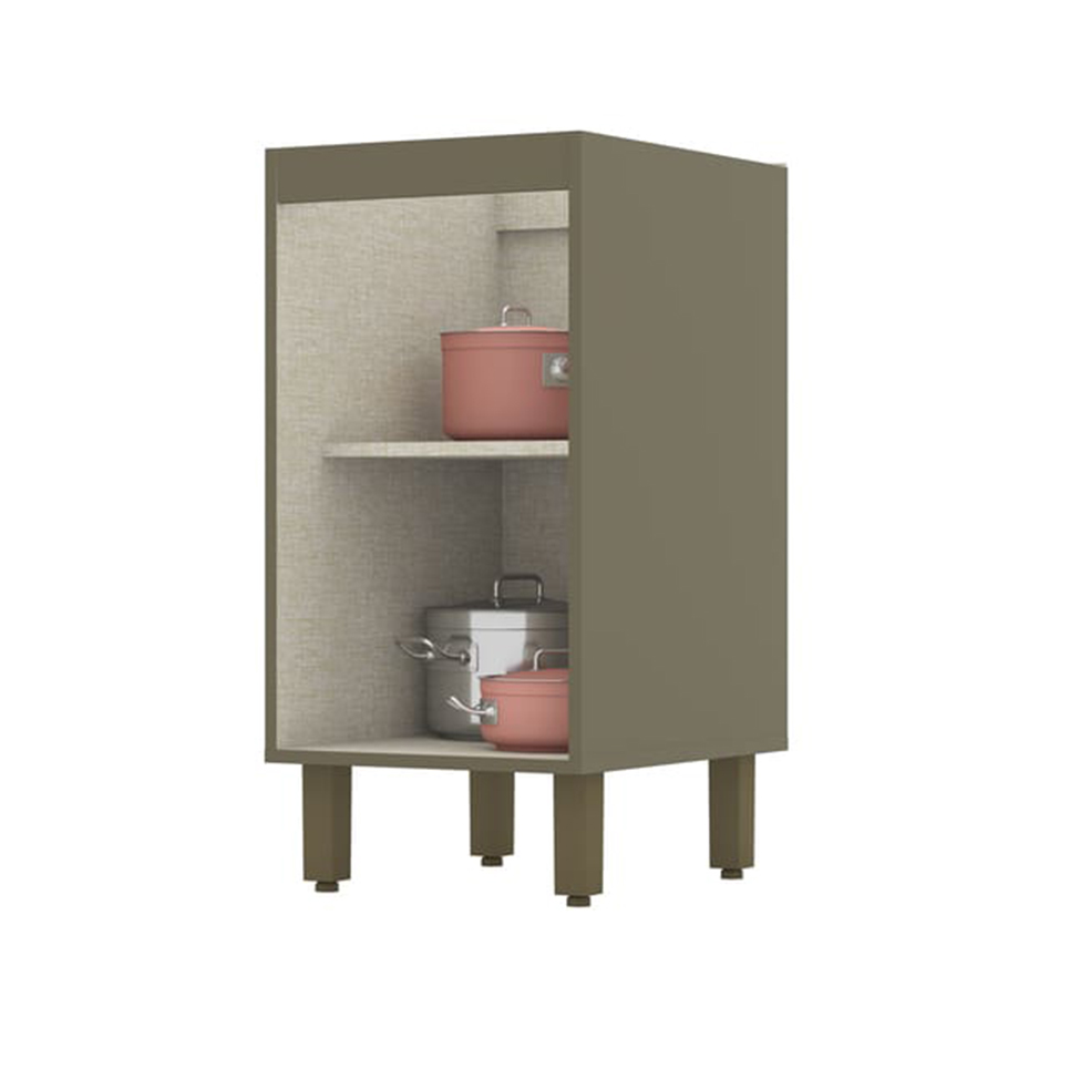 Balcão de Cozinha Évelin 1 Porta Duna e Cristal 40 cm