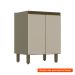 Balcão de Cozinha Évelin 2 Portas Duna e Cristal 60 cm