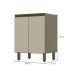 Balcão de Cozinha Évelin 2 Portas Duna e Cristal 60 cm