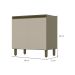 Balcão de Cozinha Évelin 2 Portas Duna e Cristal 80 cm