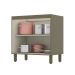 Balcão de Cozinha Évelin 2 Portas Duna e Cristal 80 cm