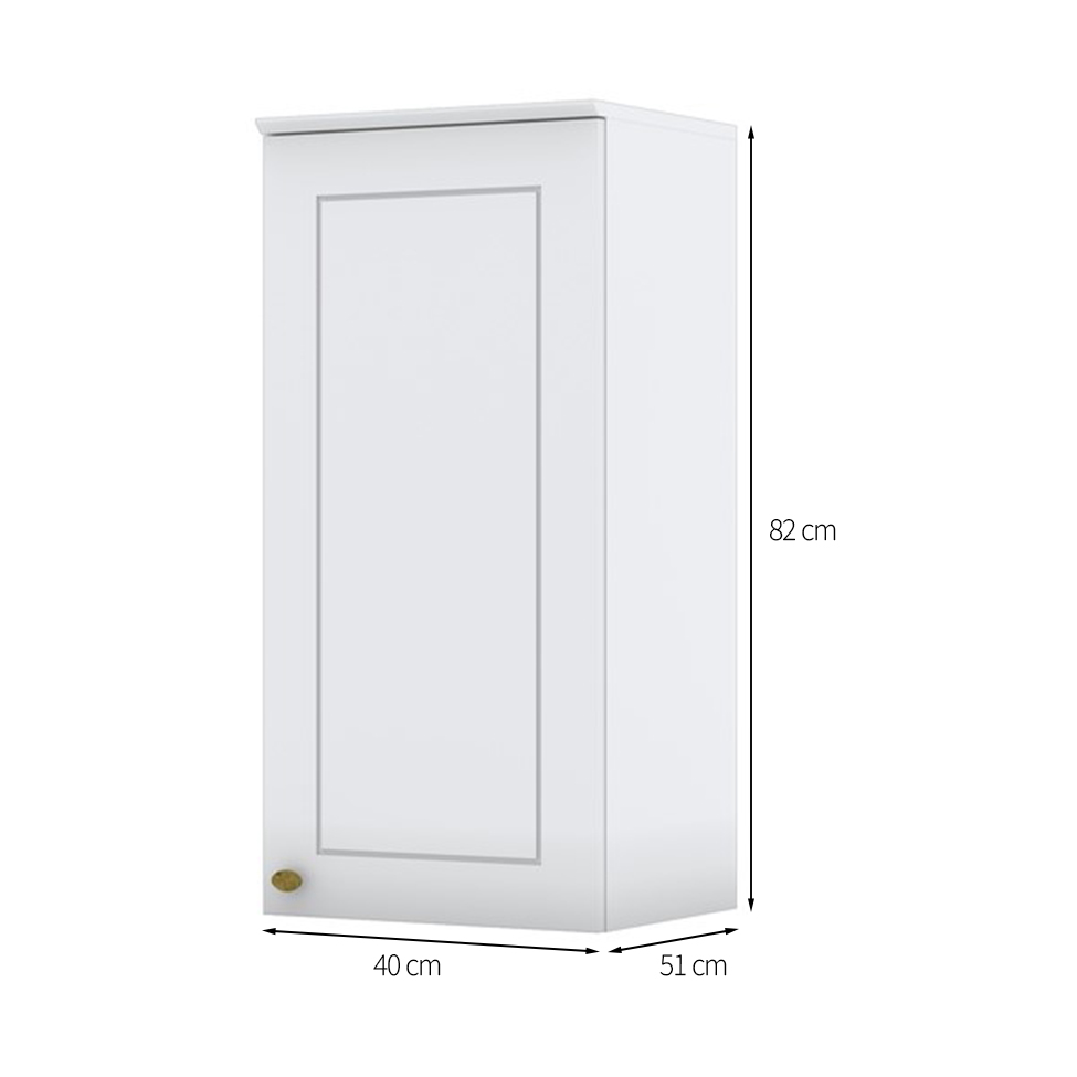 Balcão de Cozinha Nova York 1 Porta Branco 40 cm