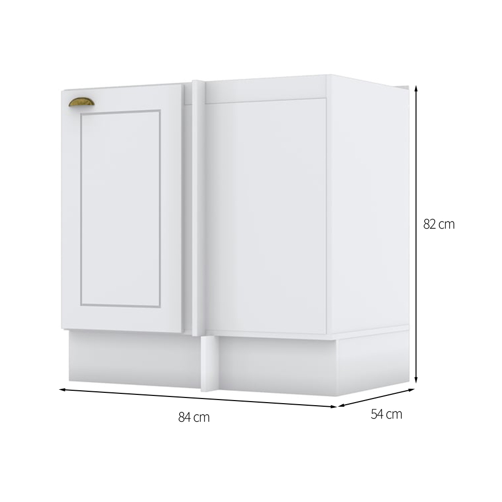 Balcão de Cozinha Nova York 1 Porta Branco 84 cm