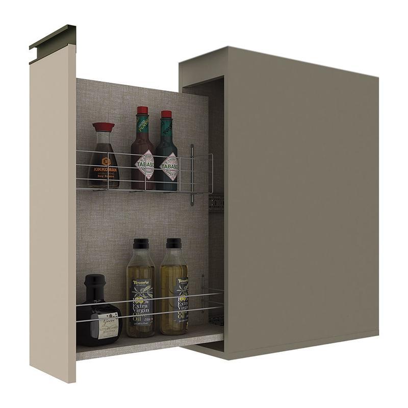 Balcão para Condimentos 20cm Connect Duna/Cristal - Móveis Henn