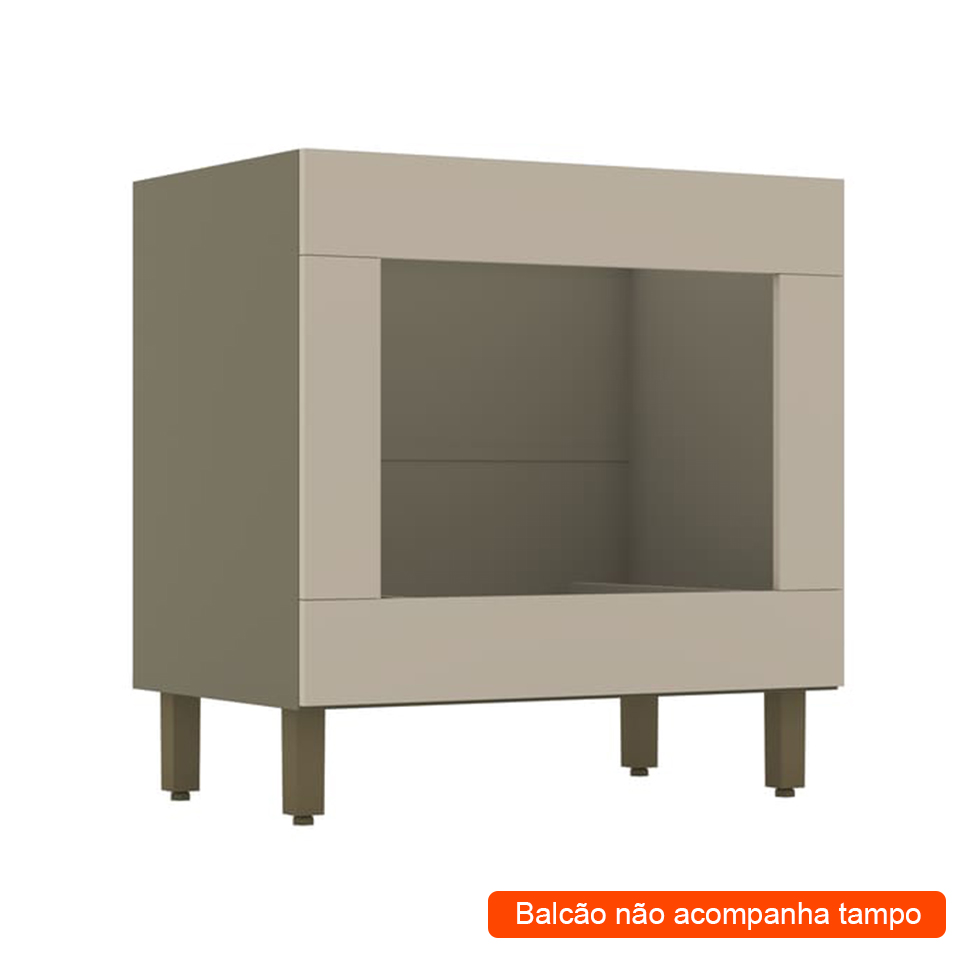 Balcão para Forno Évelin Duna e Cristal